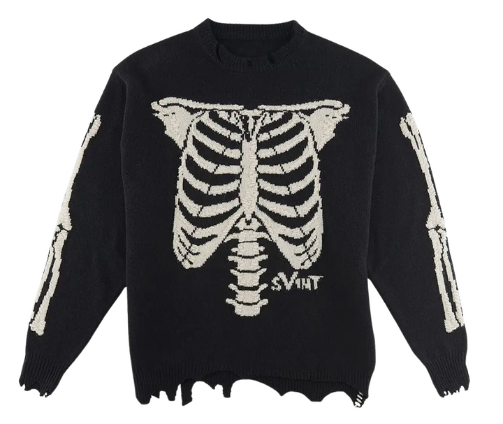 Saint Michael x Vlone Skeleton Knit Black Sweater