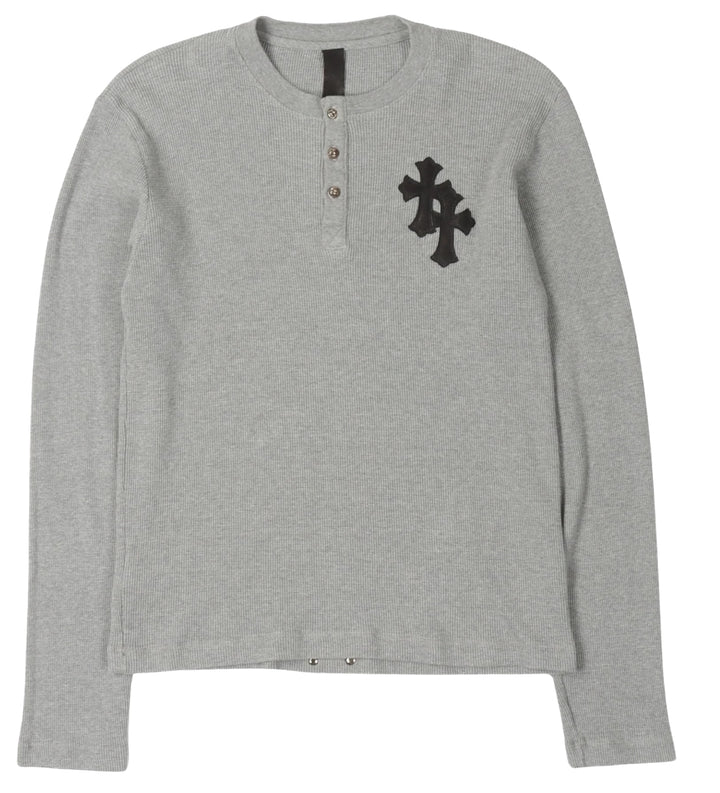 Chrome Hearts 'Leather Patch' Thermal Henley