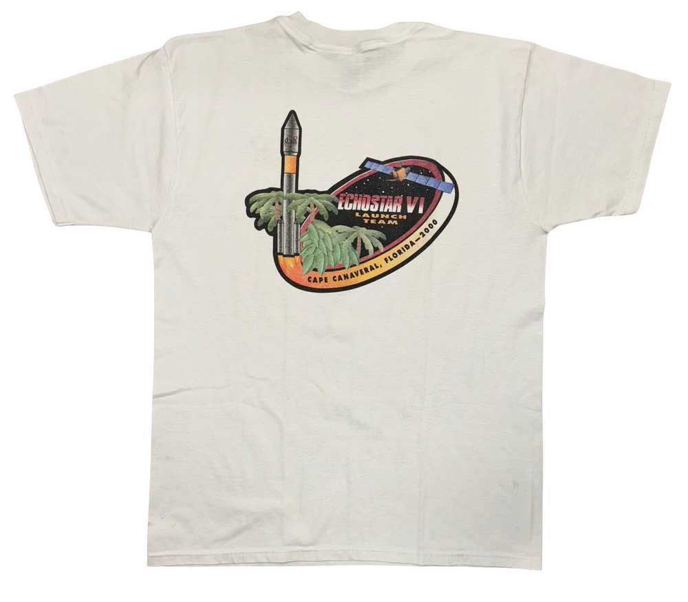 Dish Network 'Echostar IV' White Vintage Tee