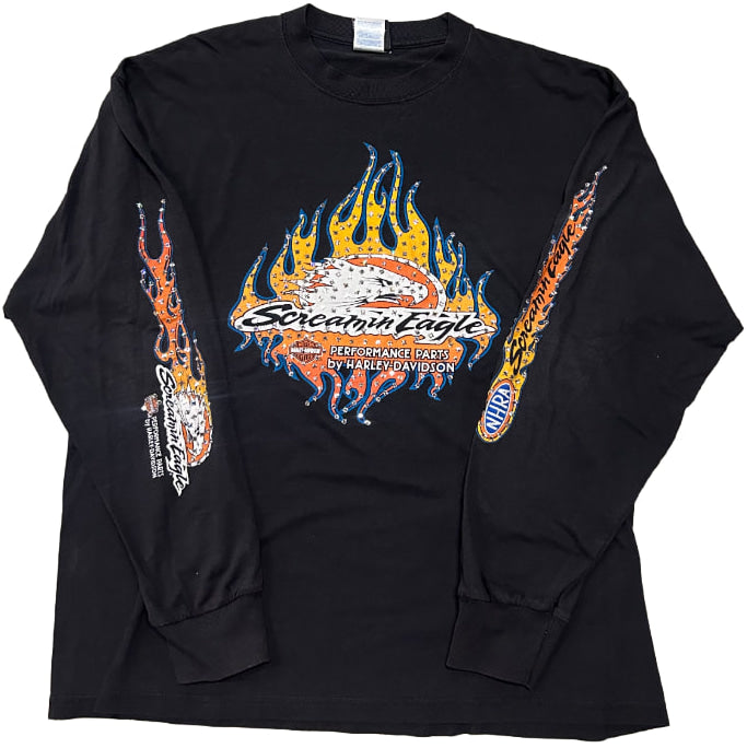 Harley Davidson 'Screaming Eagle Performance Parts' Rhinestone Vintage L/S Tee