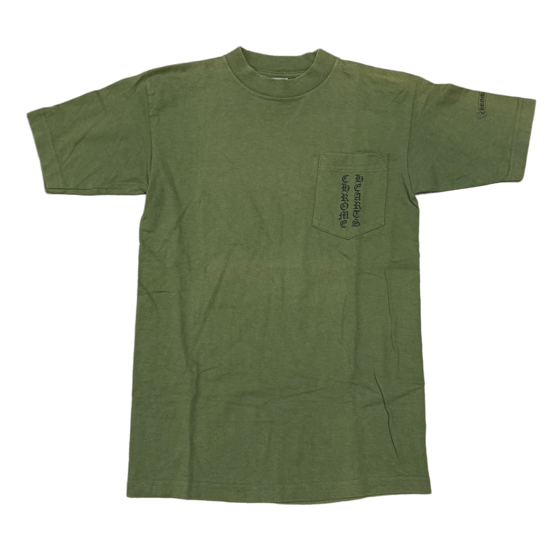 Chrome Hearts 'Green' Vintage Vertical Scroll Pocket Tee