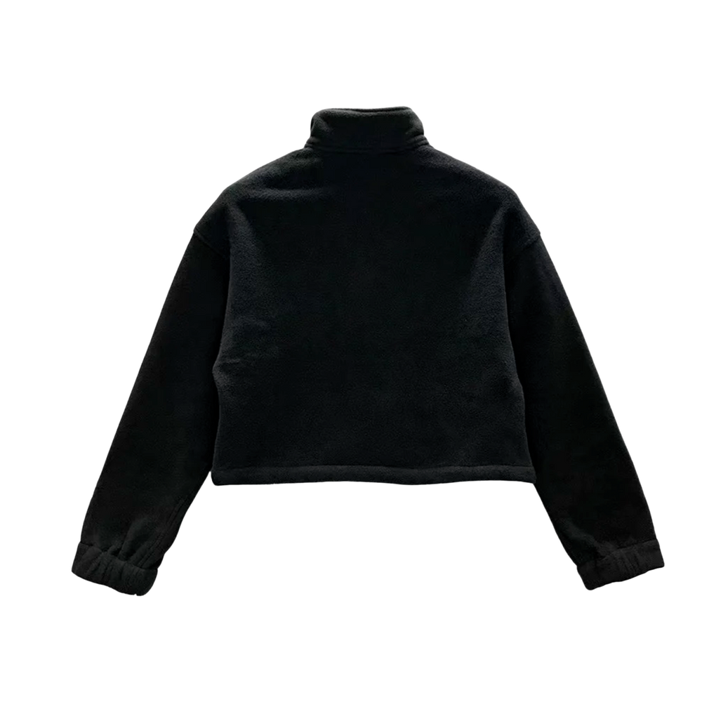 Chrome Hearts 'Horseshoe' Fleece Half Zip Cropped Sweatshirt