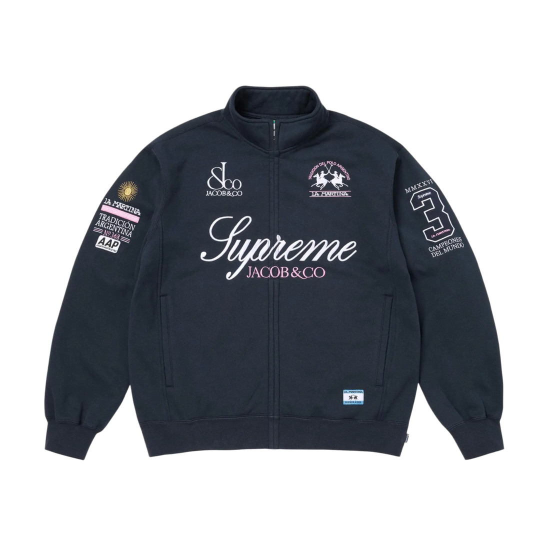 Supreme 'Navy Blue' La Martina Zip Up Sweatshirt