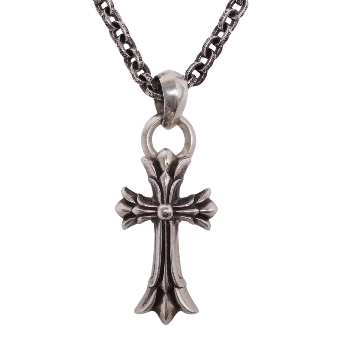 Chrome Hearts ''Double Cross Pendant' Paper Chain 20in. Necklace