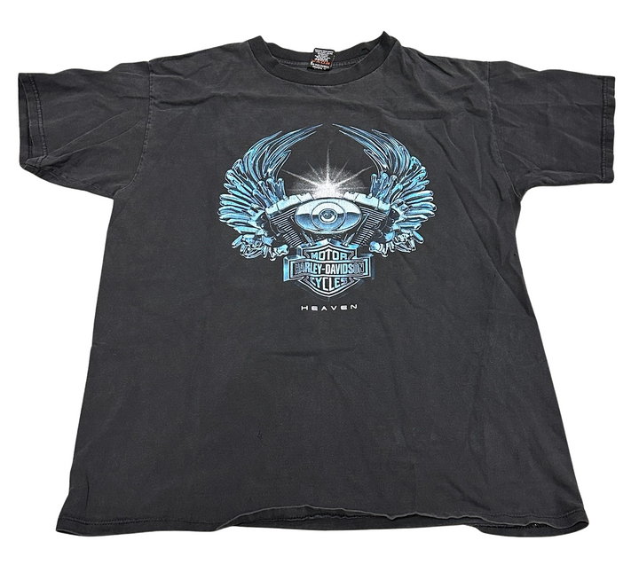 Harley Davidson 'Heaven' Black Vintage Tee