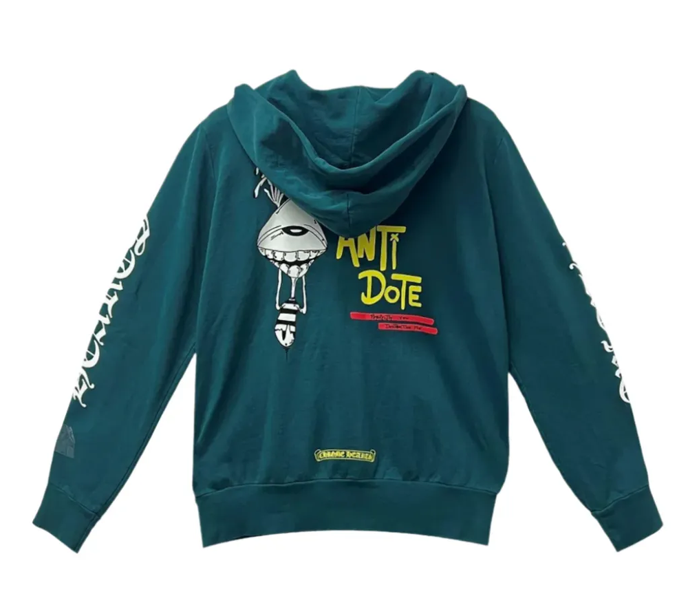Chrome Hearts Matty Boy Green 'AntiDote' Zip Up Hoodie