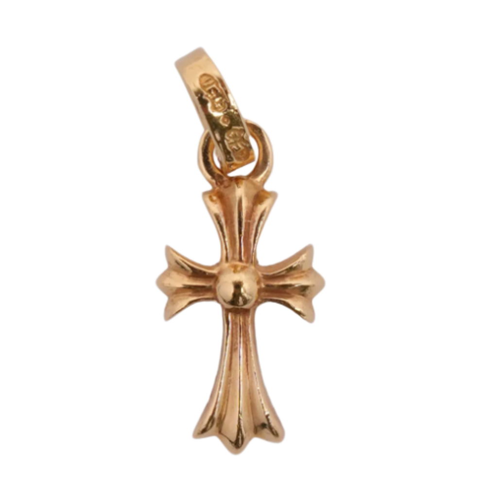 Chrome Hearts 22k Gold 'Emerald' Baby Fat Pendant