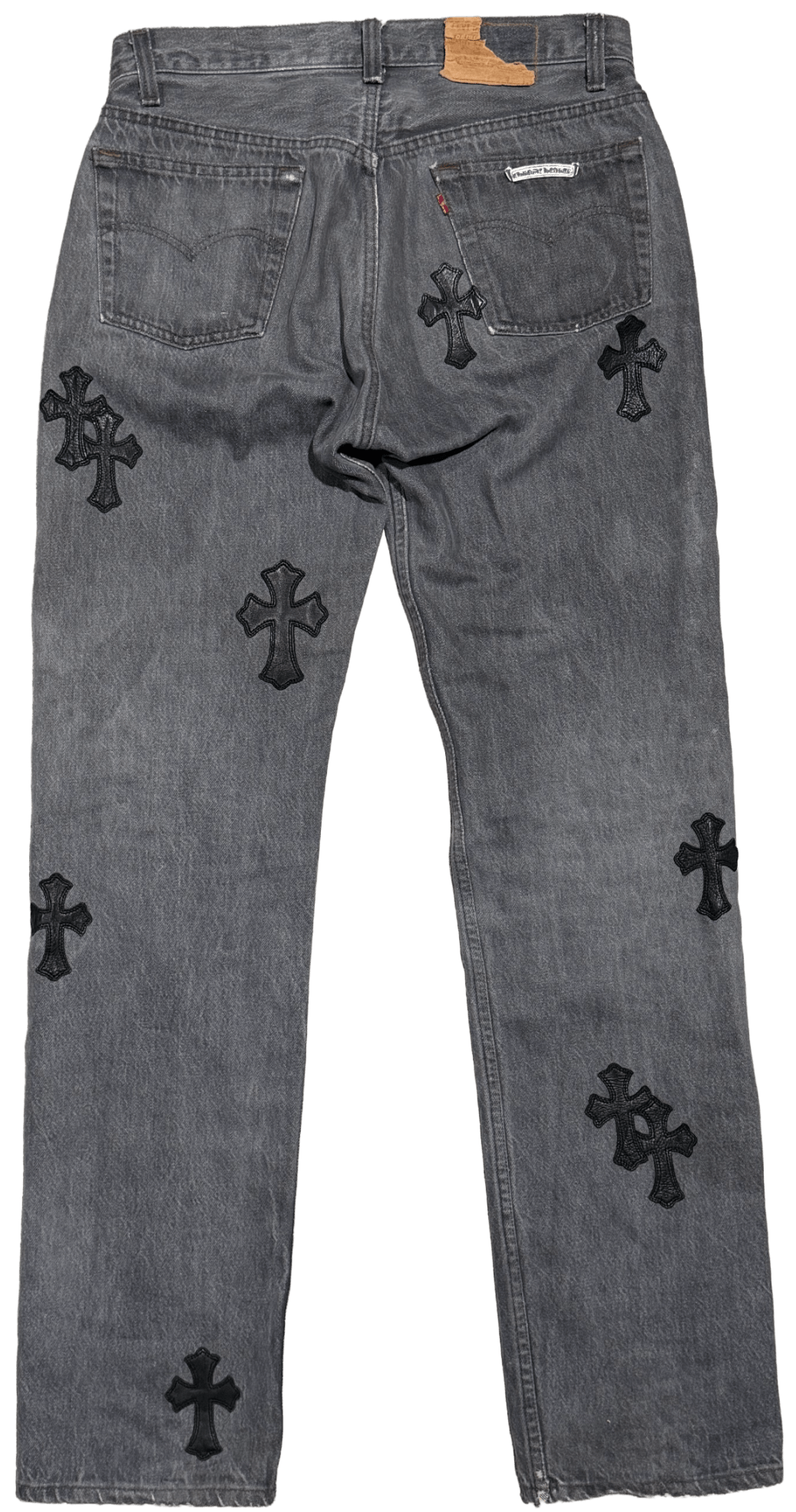 Chrome Hearts '20 Patch' Faded Black Jeans