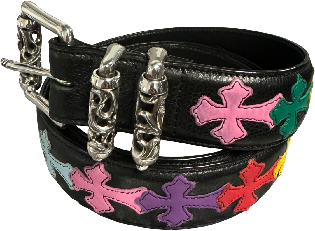 Chrome Hearts 'Multicolor' Cemetery Patch Double Roller Belt