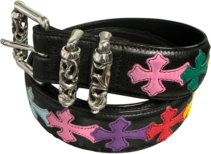 Chrome Hearts 'Multicolor' Cemetery Patch Double Roller Belt