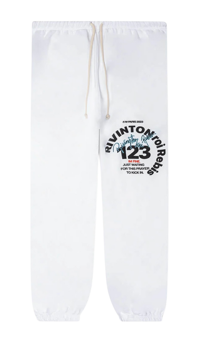 Rivington roi Rebis 'I Still Pray Sweats' White Sweatpants