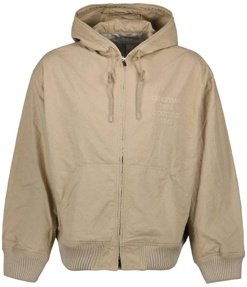 Dior 'Homme Logo' Embroidered Zip-Up Hoodie