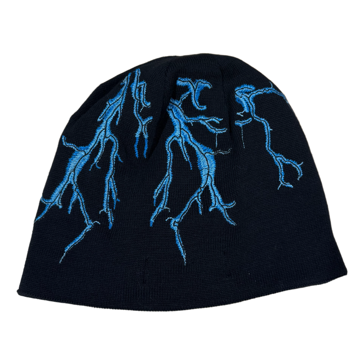Who Decides War 'Engine' Embroidered Black Knit Beanie