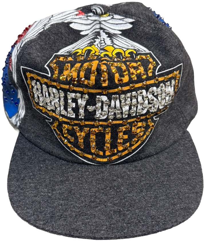 Bossi 'American Eagle Harley' Rhinestone Snapback Hat