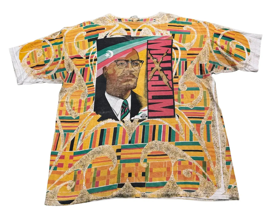 Malcolm X 'Kente' Vintage Tee