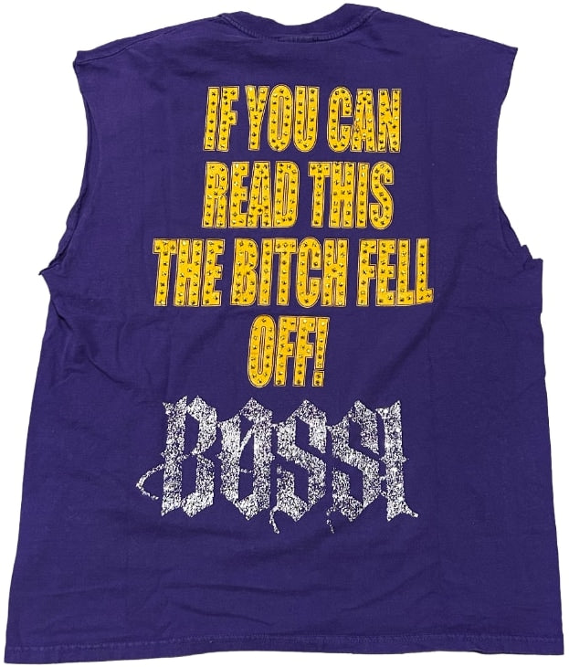 Bossi 'The Bitch Fell Off' Rhinestone Vintage Cutoff Tee