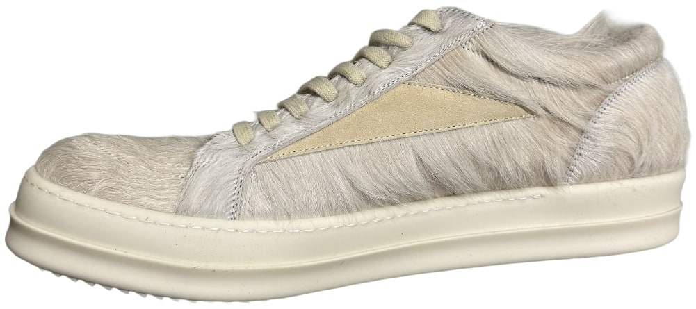 Rick Owens 'Milk' Pony Hair Vintage Sneaks