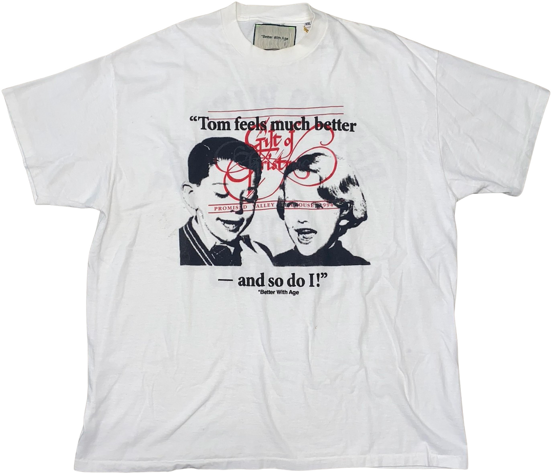 *Better With Age 'Acid Techno' White Vintage Tee