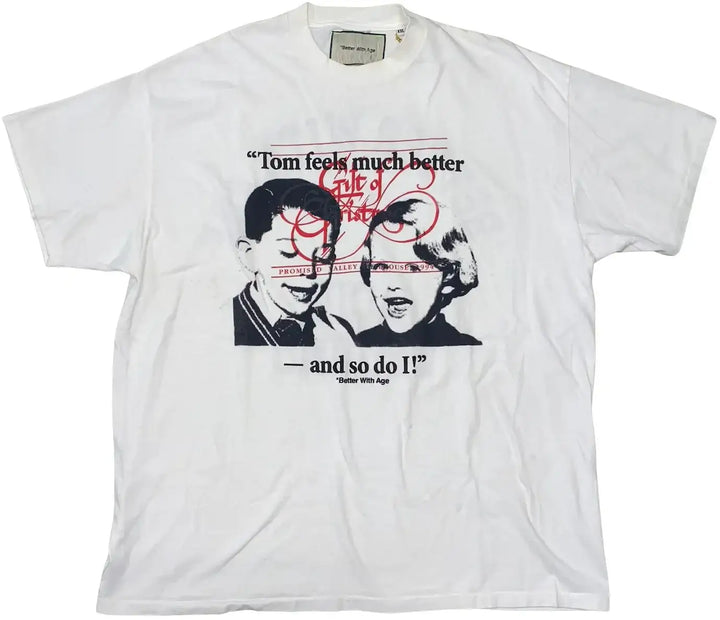 *Better With Age 'Acid Techno' White Vintage Tee