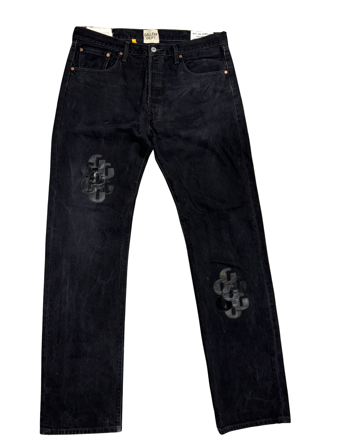 Gallery Dept 'Black G Patches' Straight Leg Jeans