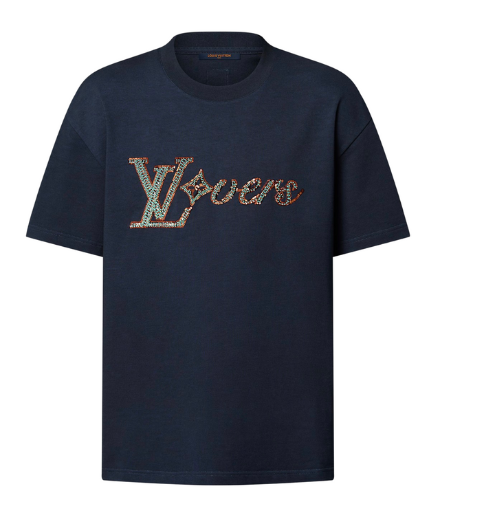 Louis Vuitton 'Embellished' Navy Tee