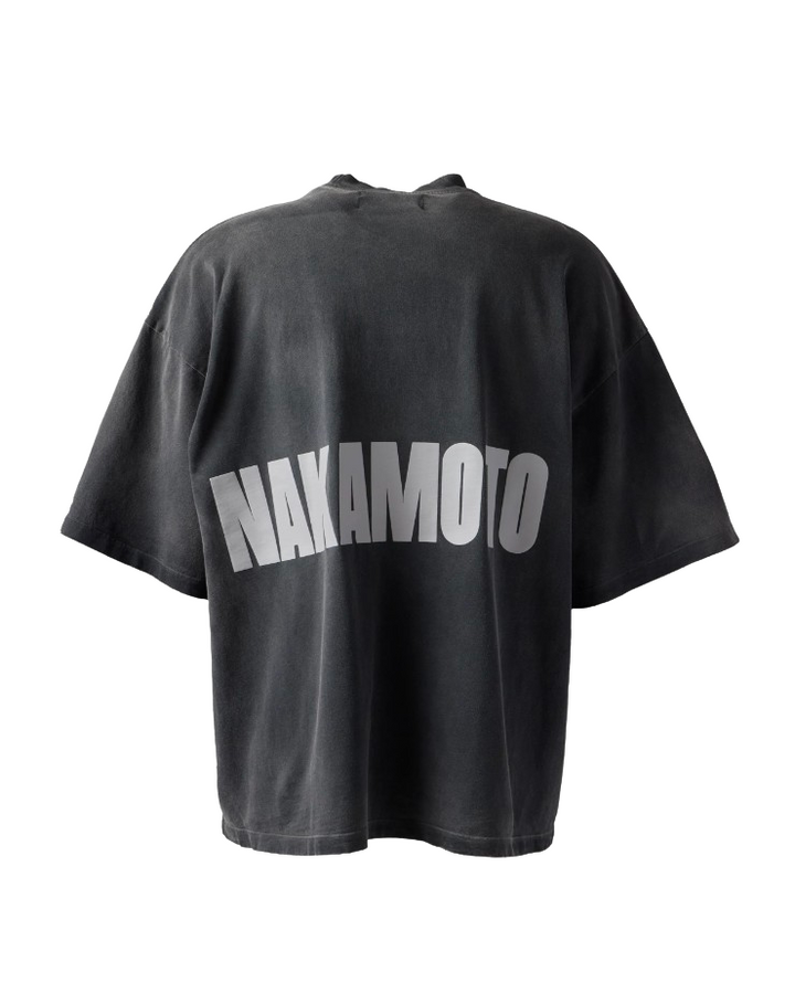 Satoshi Nakamoto 'Jumbo Font Oversized' Black Tee