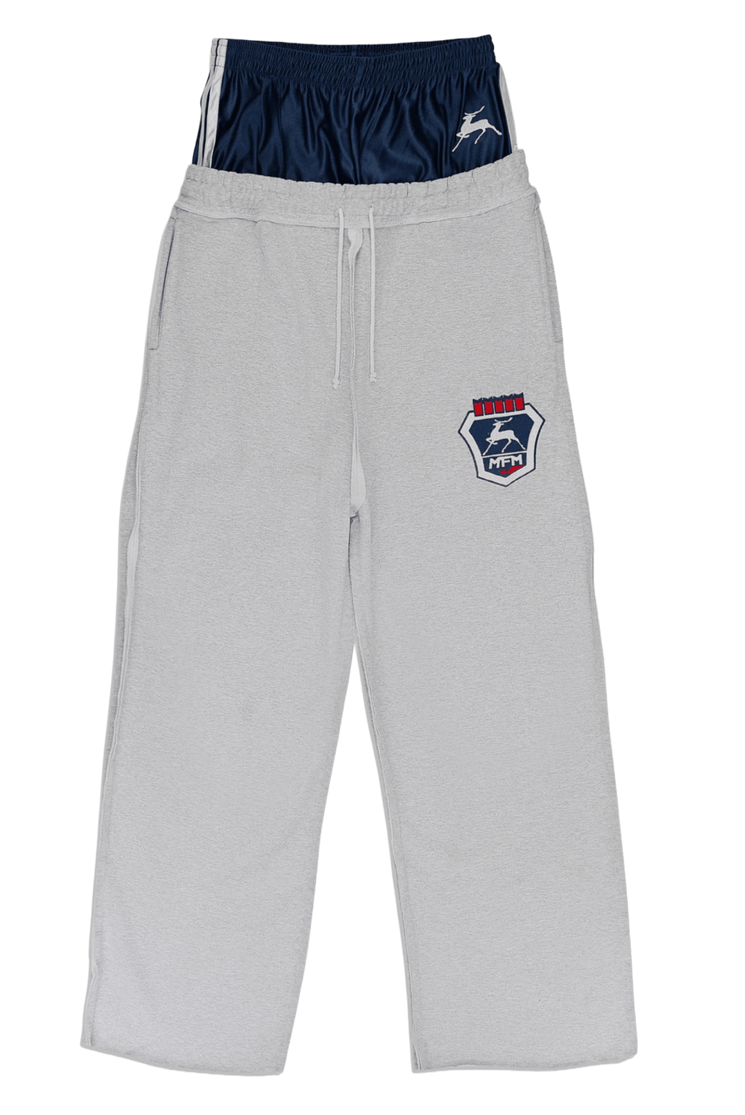 Murd333r.fm x Greedy Unit 'Hunter' Grey Layered Sweatpants