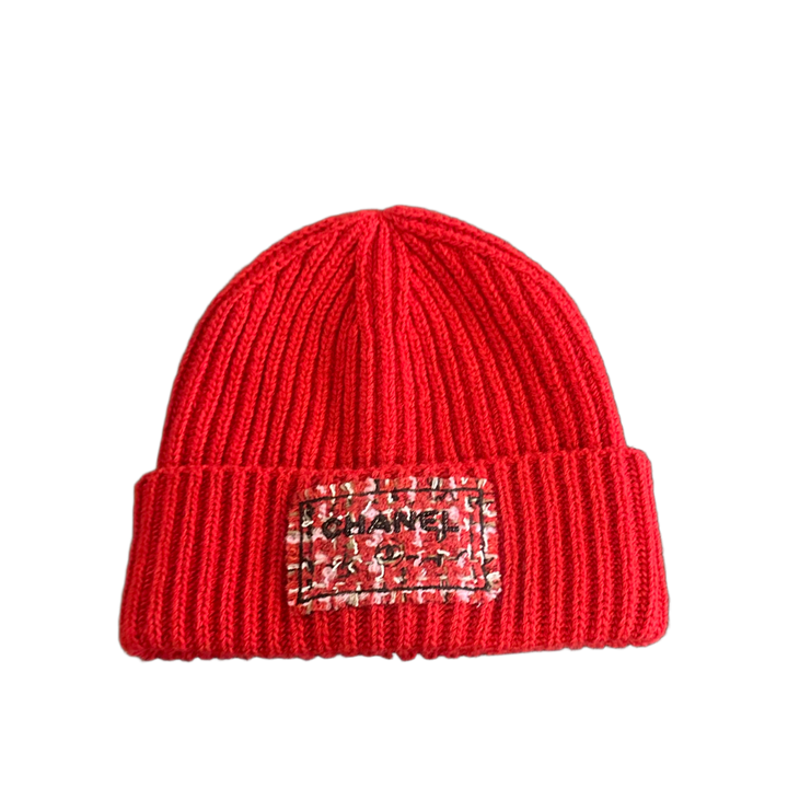 Chanel 'Red' Knit Beanie