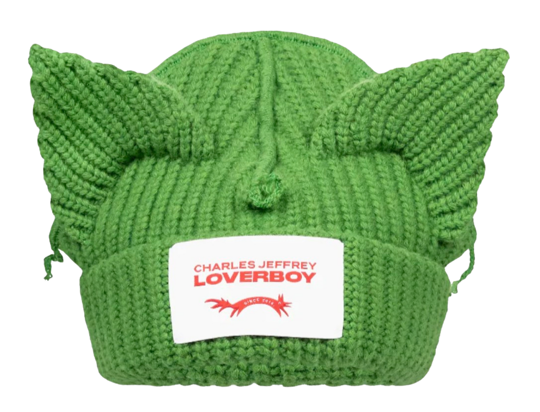 Charles Jefferey Loverboy 'Chunky Ears' Green Beanie