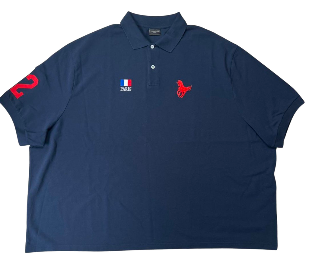 トップス BALENCIAGA POLO PARIS HORSE POLO SHIRT BALENCIAGA POLO PARIS HORSE POLO SHIRT