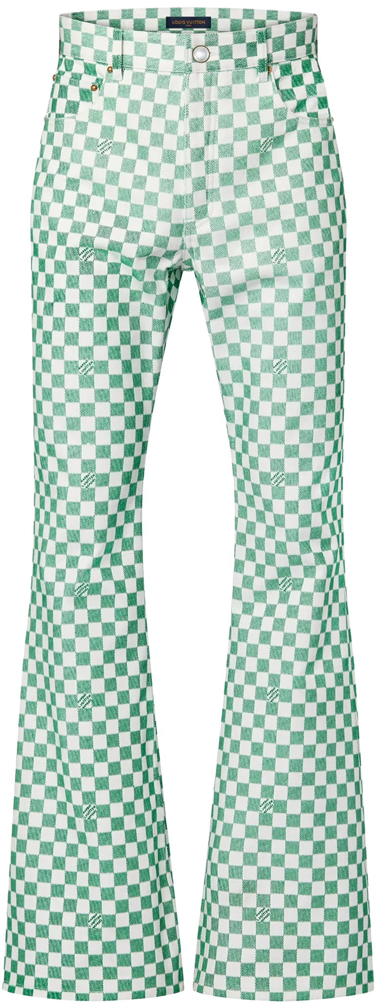 Louis Vuitton 'Green' Damier Bootcut Jeans