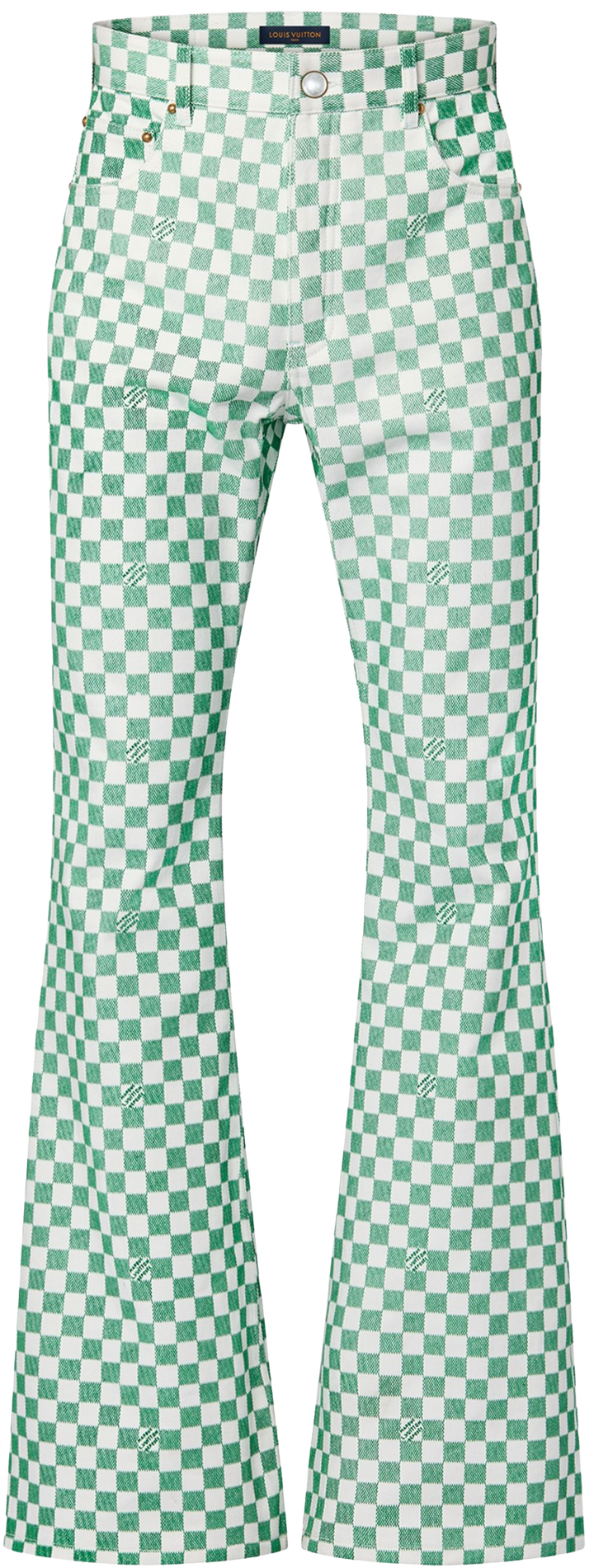 Louis Vuitton 'Green' Damier Bootcut Jeans