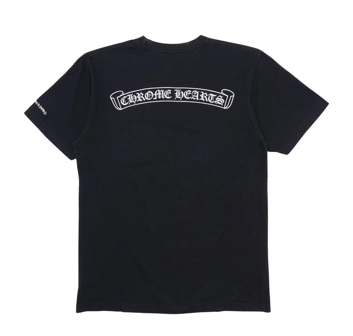 Chrome Hearts 'Scroll Logo' Black Pocket Tee