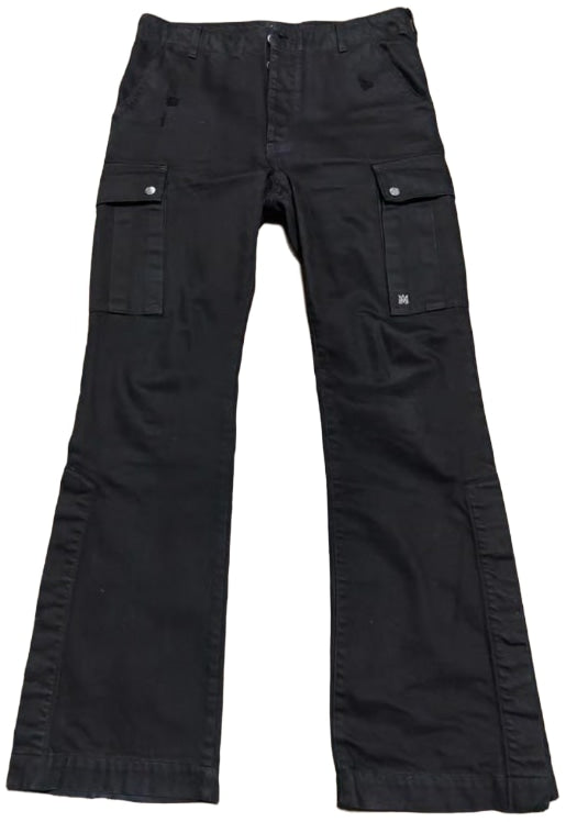 Amiri 'Black' M65 Flared Denim Cargo Pants
