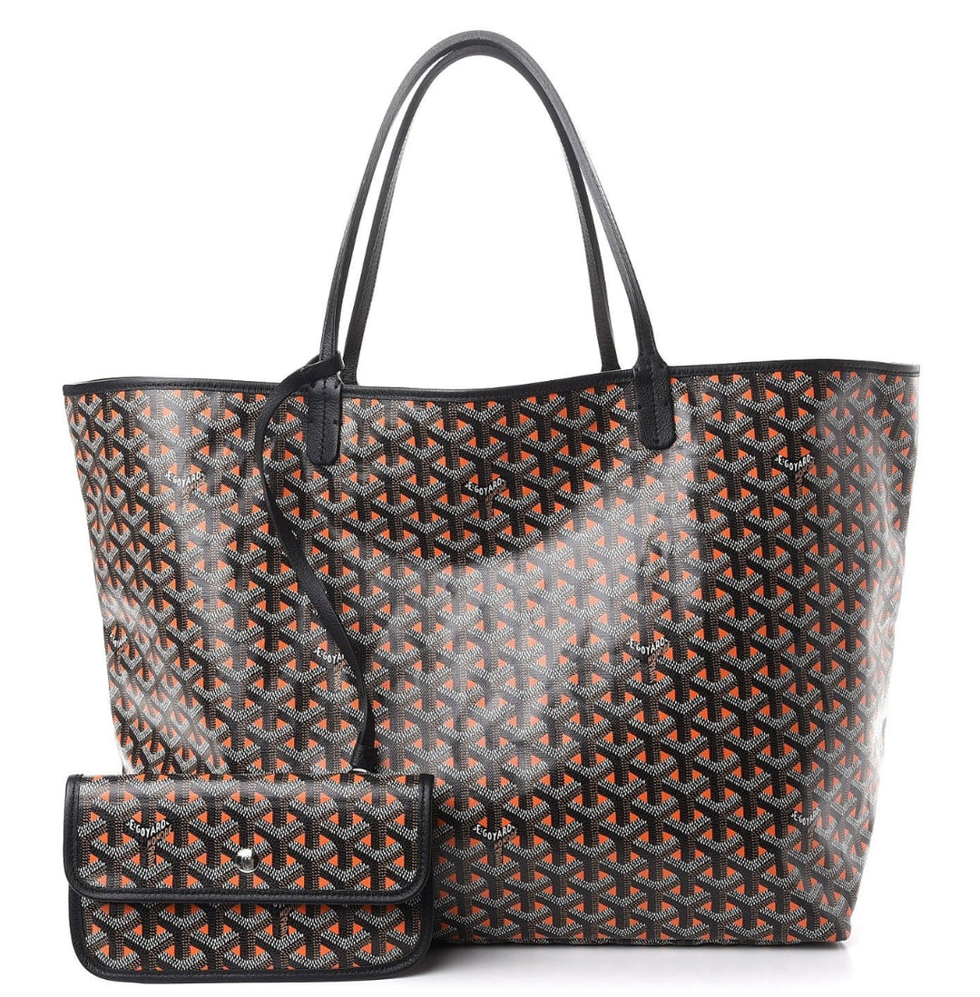 Goyard Goyardine 'Black/Orange' Saint Louis GM Bag