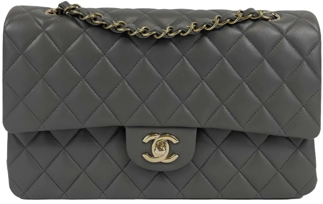 Chanel 'Dark Grey' Medium Double Flap