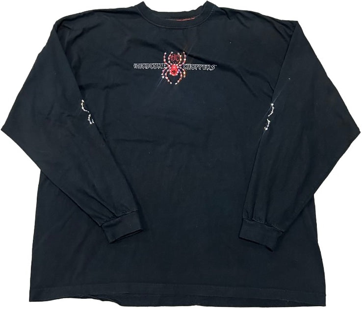 Hardcore Choppers 'Big Red Spider' Rhinestone Vintage L/S