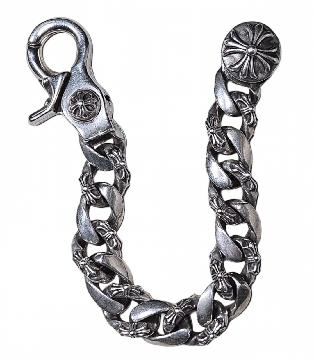 Chrome Hearts 'Fancy Link' Cuban 8 in Lobster Clasp Bracelet