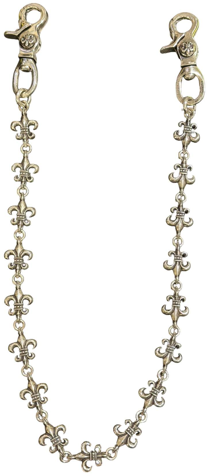 Chrome Hearts '17 Link' Silver Fleur De Lis Wallet Chain
