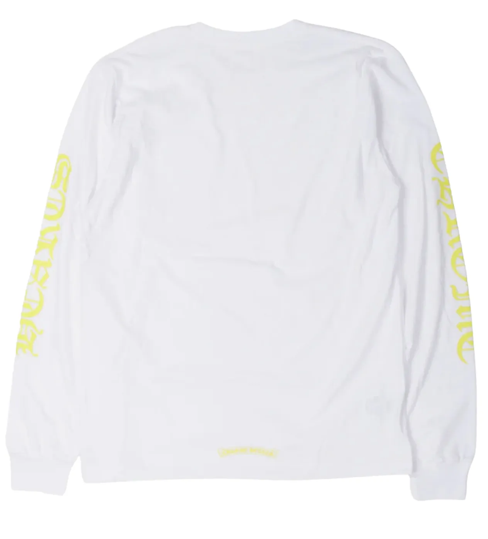 Chrome Hearts 'Collar Logo' White/Acid Longsleeve Tee