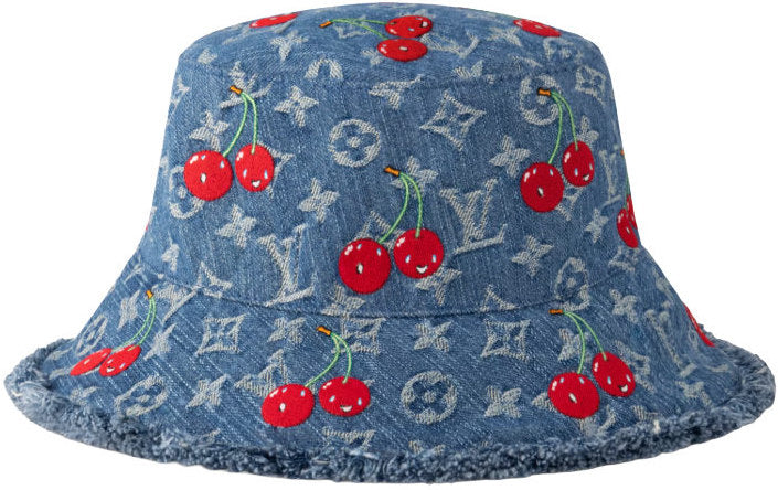 Louis Vuitton x Takashi Murakami 'Cherry' Denim Bucket Hat