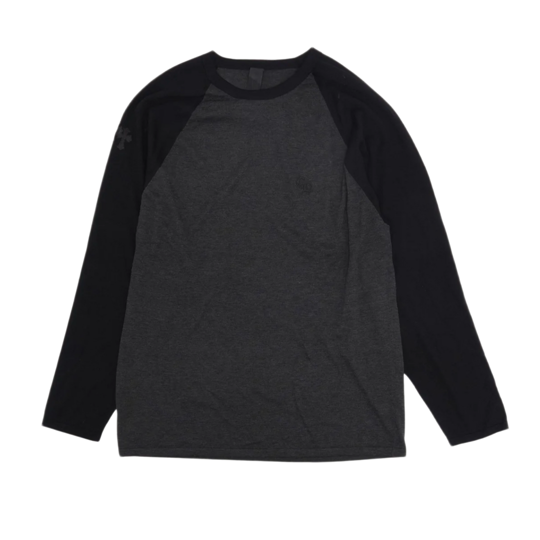Chrome Hearts '3 Cross Grey/Black' Baseball Longsleeve Tee