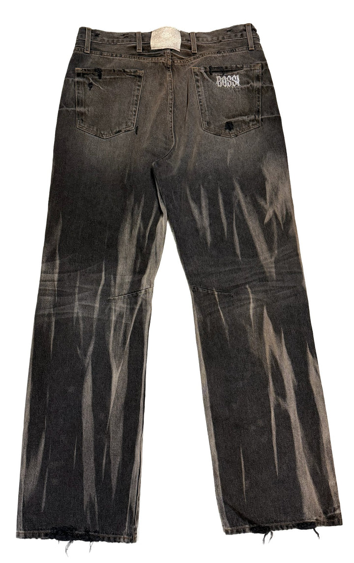 Bossi 'Acid Wash' Black Jeans
