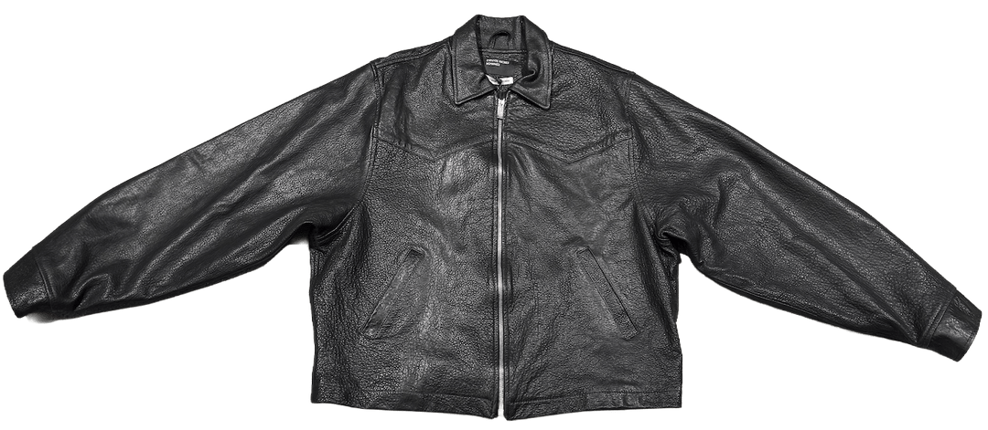 Enfants Riches Déprimés 'Fall/Winter 2023' Leather Zip Up Black Jacket