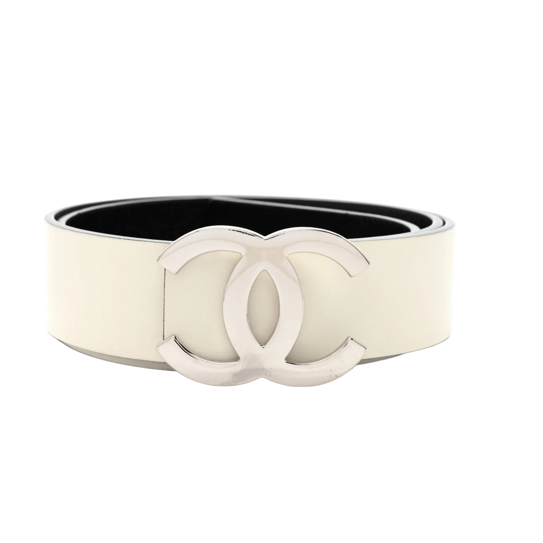 Chanel 'Patent Calfskin CC' Reversible Belt