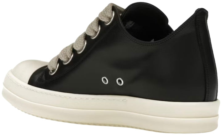 Rick Owens Black 'Jumbo Lace' Low Sneakers
