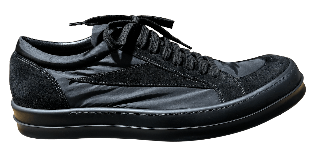 Rick Owens 'Triple Black Suede Nylon' Vintage Sneaks