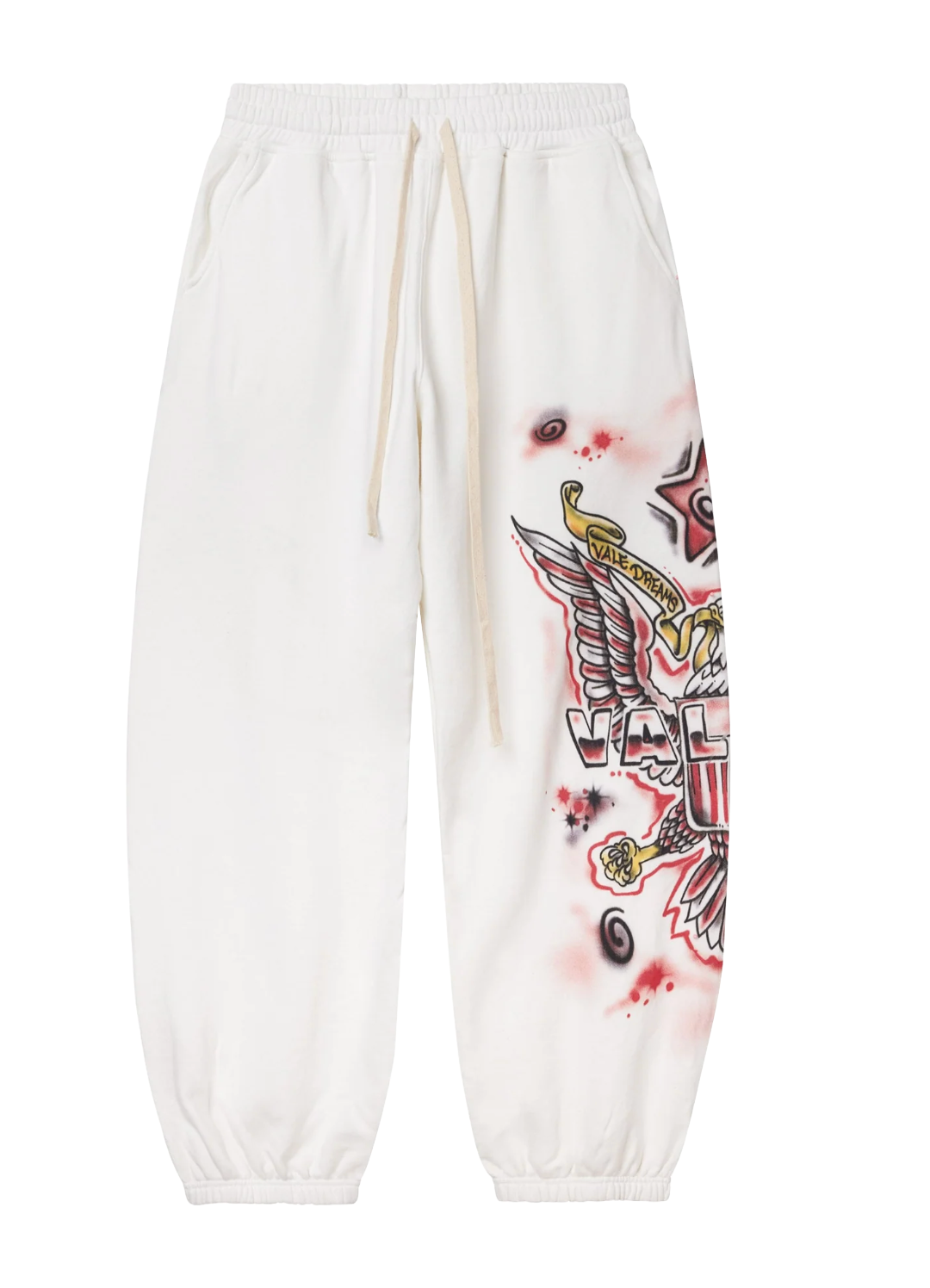 Vale 'Flag' White Sweatpants