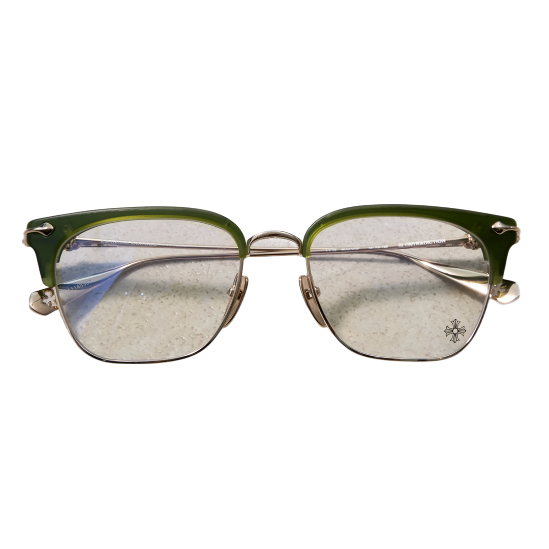 Chrome Hearts 'Sluntradiction' Green/Gold Glasses