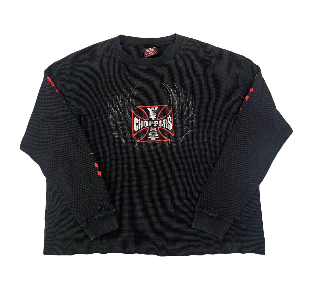 West Coast Choppers 'Black and Red' Thermal Longsleeve